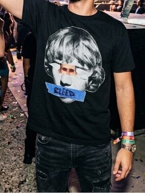 Kid Laroi Bleed Graphic Black Tee Shirt NEW!